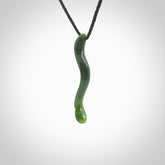 Hand made New Zealand Jade Eel pendant. Hand carved eel pendant. Made from New Zealand Jade.